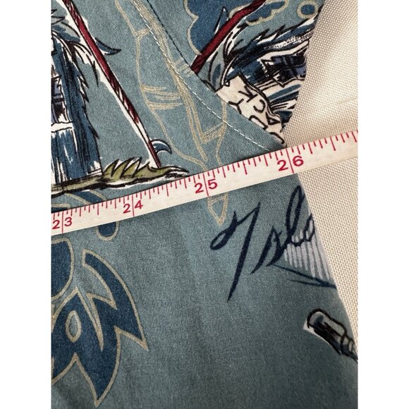 VTG Johnny Cotton Mens L Blue Button Down Shirt Caddy Shack Golf Pro USA Island - Picture 7 of 8